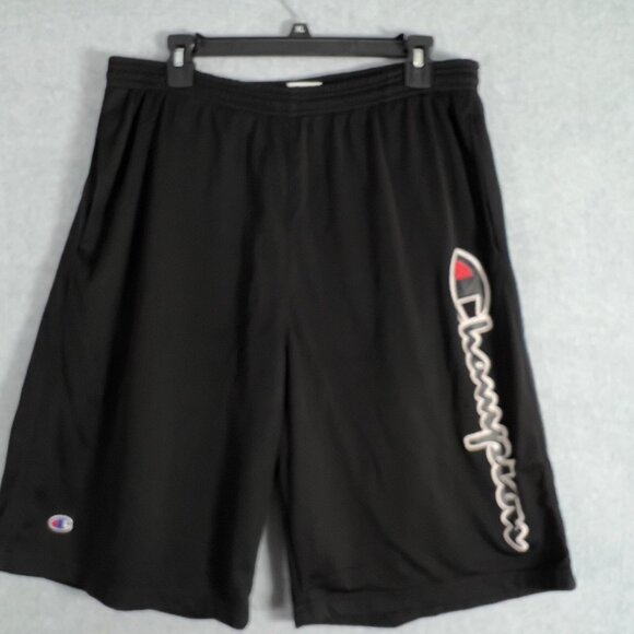Champion Shorts Authentic Men Sz1 XL Black Gym Active Basketball Shorts Logo - Picture 1 of 11